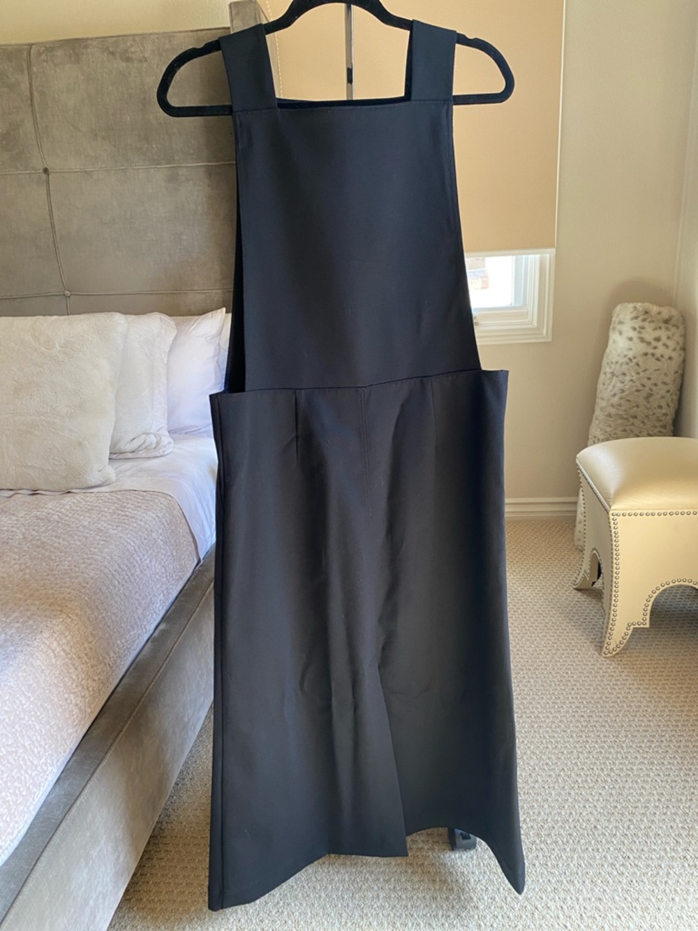 Black Midi Pier Antonio Gaspari Dress with Front Pocket Detail - Picture 2 of 8